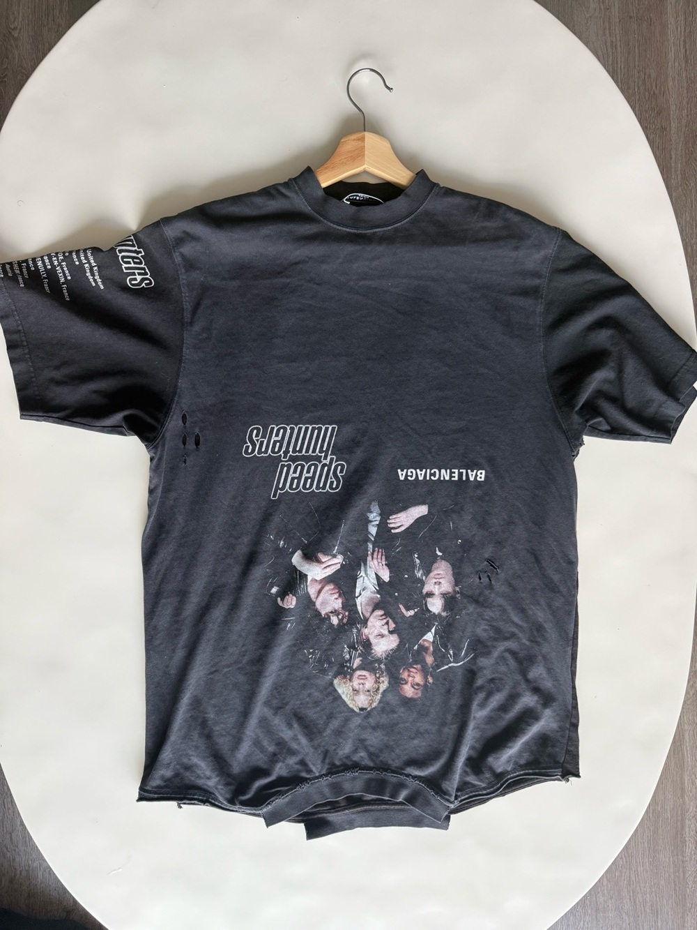 Balenciaga Speed Hunters destressed oversized T-shirt